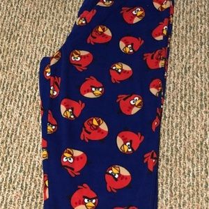 Large Adult Angry Birds Fleece PJ Bottoms